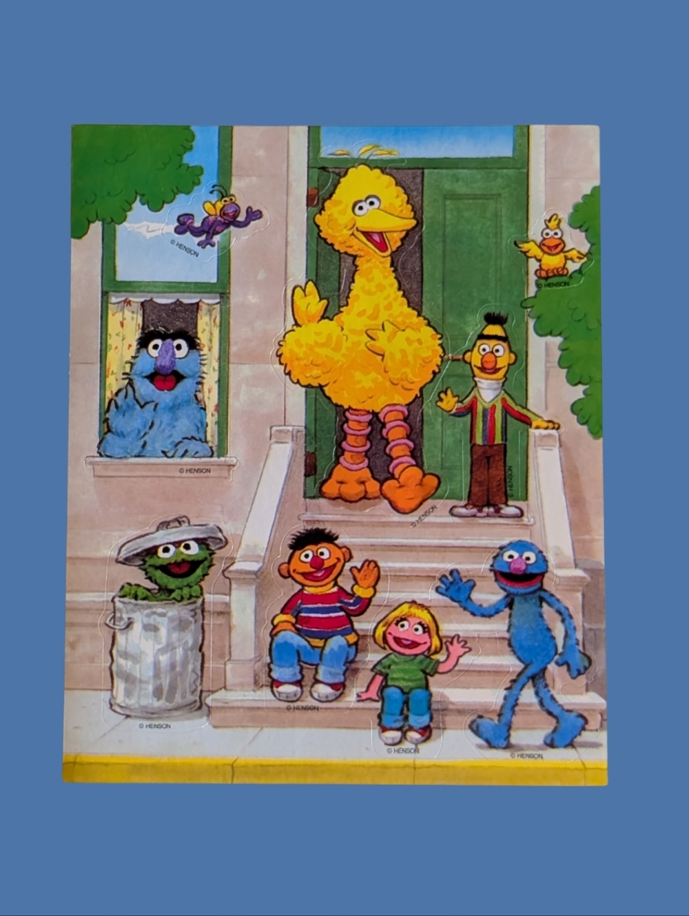 5/$25 Vintage 1990s Gibson Greetings Unused Sesame Street Sticker Sheet